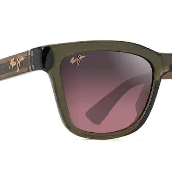 Maui Jim Hanohano Shiny Trans Green Frame Sunglasses with